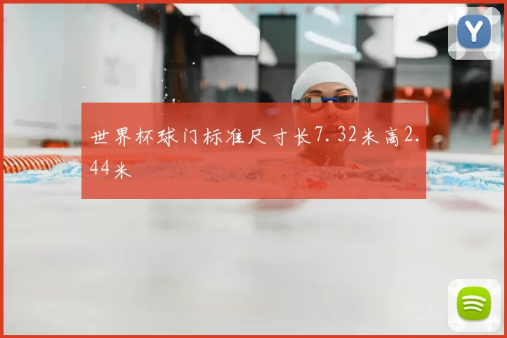 世界杯球门标准尺寸长7.32米高2.44米