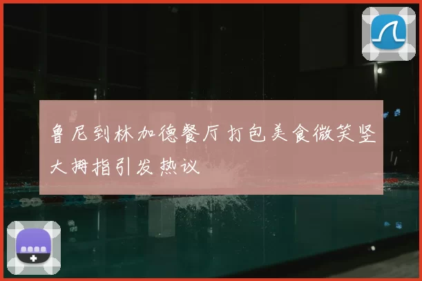 鲁尼到林加德餐厅打包美食微笑竖大拇指引发热议